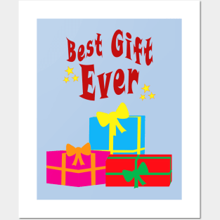 Presents of Gift Boxes with tagline: Best Gift Ever Posters and Art